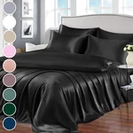 Homiest 7PCS Satin Queen Size Bed Set, Black Sheet.... Fixed Price $30.68.