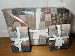 Pottery Barn Mila Reversible Full/queen Quilt & 2 Standard Shams. Fixed Price $359.00.