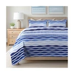 Slpr Blue Wave 3-PIECE Quilt Set Queen Size With 2 Shams, Coastal... Fast Ship. Fixed Price $81.99.