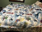 Pottery Barn Kids Glow In The Dark Marvel Heros Full Queen Duvet Cover 2 Shams. Fixed Price $109.00.