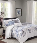 Madison Park Quilt Modern Design Breathable Coverlet Set Full / Queen 6 Pc Blue. Fixed Price $45.00.