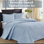Madison Park Quebec 2-PIECE Reversible Twin/twin Xl Coverlet Set Blue New. Fixed Price $37.00.