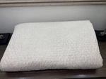 Pottery Barn Flax Pick Stitch Handcrafted Cotton Linen Quilt King Cali. Fixed Price $159.00.