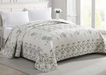 Beatrice Home Fashions Carnation Embroidered Quilt Bedspread Queen In Sage. Fixed Price $58.10.