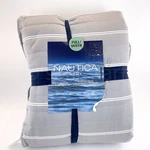 Nautica Bedding 3PC Quilt Set Gray Cotton Full/queen Machine Wash Sham. Fixed Price $65.99.