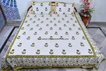 Indian Cotton Floral Printed Bedspread Queen Size Sheet With 2 Pillow Covers. Fixed Price $64.99.