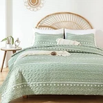 Janzaa Quilt Set Boho Sage Green Bedspreads Assorted Colors , Sizes. Fixed Price $25.37.