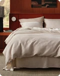 Bedsure Cotton Duvet Cover Waffle Weave 3-PIECE Set Queen, Linen 90"X90". Fixed Price $69.75.