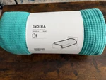 New Nip Ikea Indira Woven 100% Cotton Teal Twin Bedspread Or Throw 59"X 98". Fixed Price $49.99.