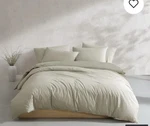 Calvin Klein - King Comforter Set, Washed Percale Green 3 Pce. Cp. $189. Fixed Price $139.99.