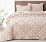 Chezmoi Collection Annabelle 3-PIECE Queen, Blush, Diamond Ruffle. Fixed Price $63.99.