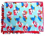 Super Mario Fleece Blanket 58"X45" Two Layers Knotted Edges Reversible Nintendo. Fixed Price $24.75.