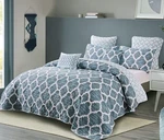 7-PIECE Blue Honor Printed Microfiber Bedspread Set Lightweight For Queen/king. Fixed Price $66.87.