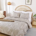 Janzaa Quilts Queen Size Oatmeal Bed Spread With White /full,. Fixed Price $56.90.