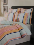 3 Pc Max Studio Stripe Twin Quilt, Sham, And Decorative Pillow Set Nip. Fixed Price $106.25.