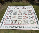Vintage Bride Quilt Hand Stitched Album Eliza Baile Queen Colorful Flaws. Fixed Price $249.95.