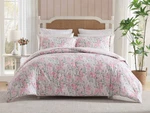 Laura Ashley Heather Garden Pink, Green Cotton Full/queen Comforter Set. Fixed Price $85.99.