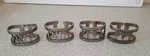 Set Four Vintage Napkin Rings - Eivind Hillestad Eh Pewter Runeringer Norse. Fixed Price $60.45.