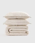 Quince Nwot King Cal Organic Cotton Channel Matelasse Coverlet 2 Sham Undyed. Fixed Price $99.99.