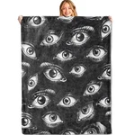 Miepos Eye Black Throw Blanket - 50X60IN,ULTRA Soft, Cozy Lightweight Flannel.... Fixed Price $39.53.