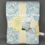 Nicole Miller Quilt Set Cotton Linen Blend Vintage Washed 3PC Full Queen Blue. Fixed Price $143.99.