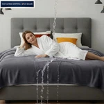Tisancy King Size Waterproof Blanket For Bed Queen XL(82'' 82''), Gray. Fixed Price $74.99.