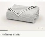 Boll And Branch Waffle Blanket New Color Mist Size King. Fixed Price $215.00.