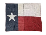 Vintage Handmade Texas Flag Quilt Patriotic Western Lone Star 84X63 Prairie Lane. Fixed Price $75.00.