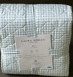 Laura Ashley Gracies Gingham Check Sage Green 100% Cotton Full/queen Quilt. Fixed Price $98.99.