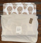 Coyuchi Queen Quilt Flores Praline Reversible Organic Cotton Hand Stitched Nwt. Fixed Price $209.97.