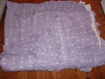 New Levtex Lavender/white Floral Ruffled Twin Coverlet & Sham 2PC. Fixed Price $46.99.
