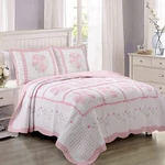 Cozy Line Home Fashions 100% Cotton Hand Piecing Real Patchwork Pink Flora Re.... Fixed Price $74.81.