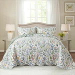 Queen Quilt Bedding 3 Pieces Microfiber Reversible Coverlets Floral Sets. Fixed Price $89.99.