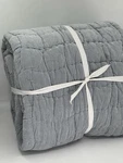 New Pottery Barn Cozy Cloud Quilt King Chambray Blue, Small Flaw, Read. Fixed Price $199.00.