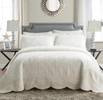 Vcny Home Westland Luxury Quilted Bedspread Set Queen 3-PIECE Ivory Brand New. Fixed Price $79.00.