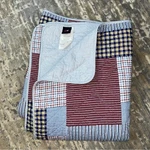 Vintage Tommy Hilfiger Madras Patchwork Nautical Reversible Quilt Twin Size. Fixed Price $40.00.