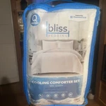 Bliss Bedding White 3 Piece Queen Cooking Comforter W/2 Pillow Shams Set New. Fixed Price $60.00.
