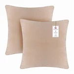A1HC Set Luxurious Soft Velvet Throw Pillow Covers Only 24"X24" Khaki. Fixed Price $46.77.