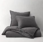 Restoration Hardware Rh Teen Gray Washed Cotton Gauze Standard Shams Nwt Set/ 3. Fixed Price $68.00.