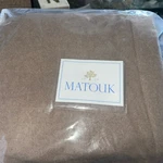 Matouk Queen Blanket Cosmo Marino Wool Mocha New. Fixed Price $449.99.