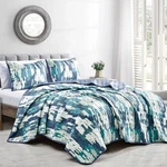 Reversible 3-PIECE Abstract Watercolor Bedspread Set Quilted Coverlet With. Fixed Price $92.00.