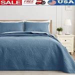 Ultra Soft Leaf Pattern Queen Quilt Set Lightweight All Season Bedding Essential. Fixed Price $41.31.