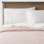 Full/queen Reversible Cotton Stripe Quilt Terracotta - Threshold. Fixed Price $24.64.