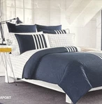 Pc Nautica Aport Twin Duvet Cover 68X86 Sham 20X26 Set Navy White Beige Stripe. Fixed Price $49.75.