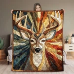 Animal Deer Quilt Blanket Wildlife Hunting Cabin Decor Antler Throw Gift Nature. Fixed Price $42.56.