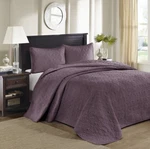Madison Park Quebec Reversible Damask Design Purple 3PC 120X118 Bedspread. Fixed Price $91.55.