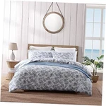 - Duvet Cover Set, Reversible Cotton Bedding With Queen Pen And Ink Blue. Fixed Price $69.96.