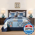 Autumn Dream Cotton Bedspread Quilt Sets Reversible Bedding Coverlet. Fixed Price $129.81.