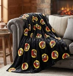 Buc-ees Black Fleece Throw Blanket With Logo Design 50" X 70". Fixed Price $32.99.