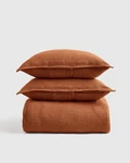Nwt Quince King Size Ribbed Organic Cotton Coverlet Set Terracotta New Tags. Fixed Price $115.00.